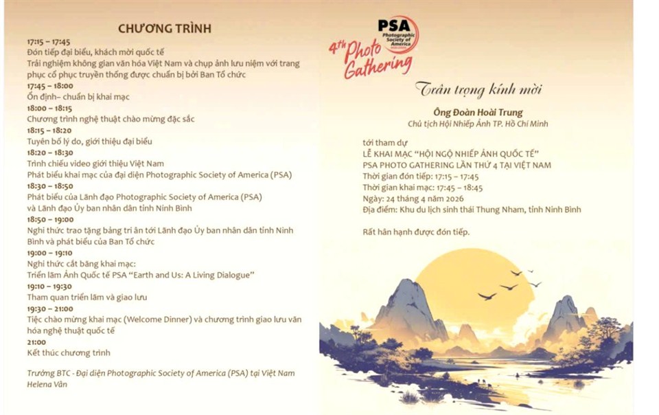 GẶP GỠ CÁC CHỦ TỊCH NHIẾP ẢNH QUỐC TẾ TẠI NINH BÌNH