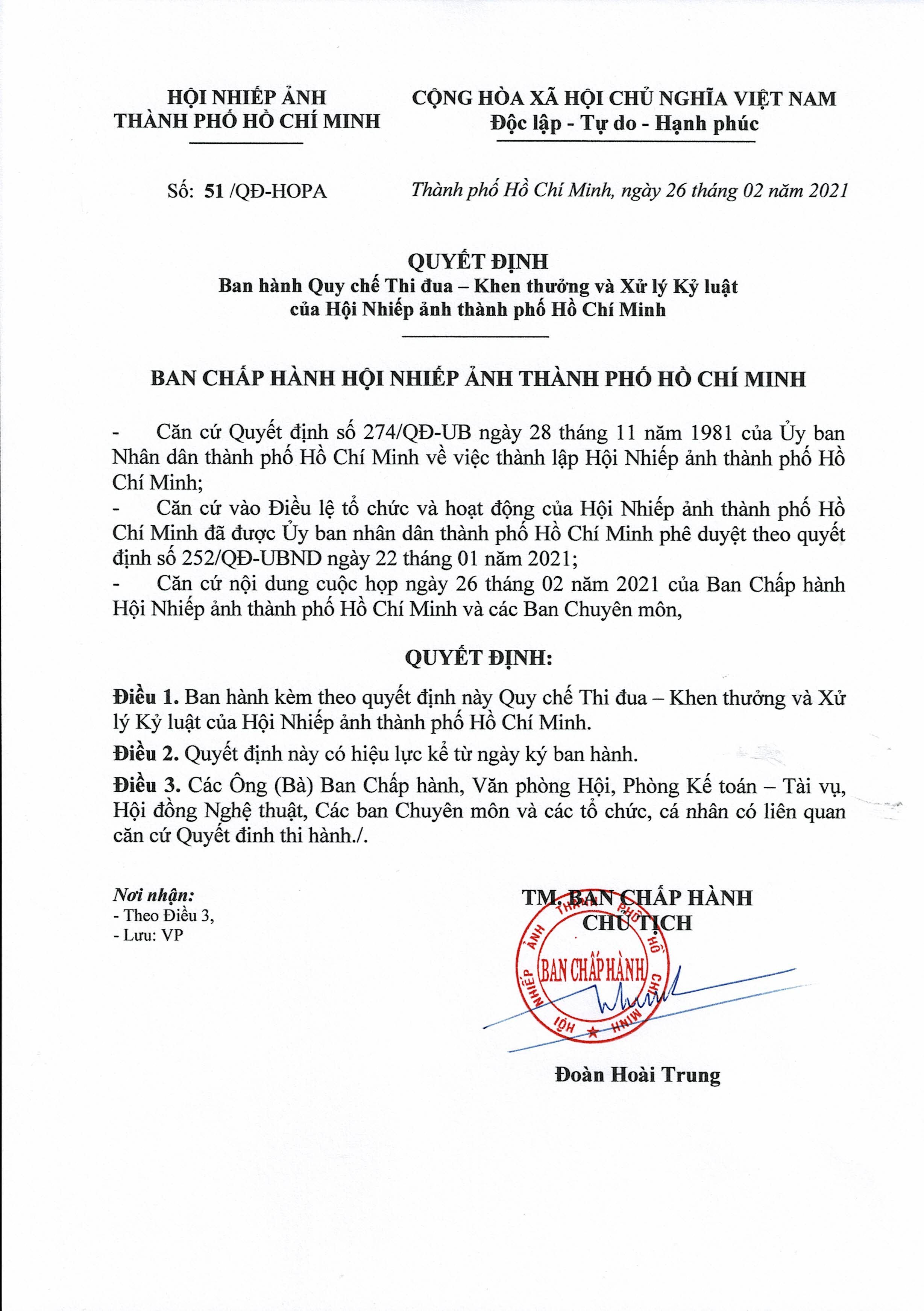 Thi đua, Khen thưởng & Xử lý kỷ luật